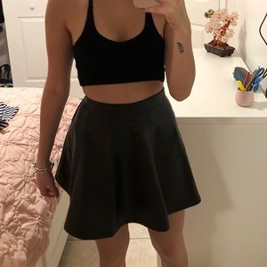 Leather circle skirt